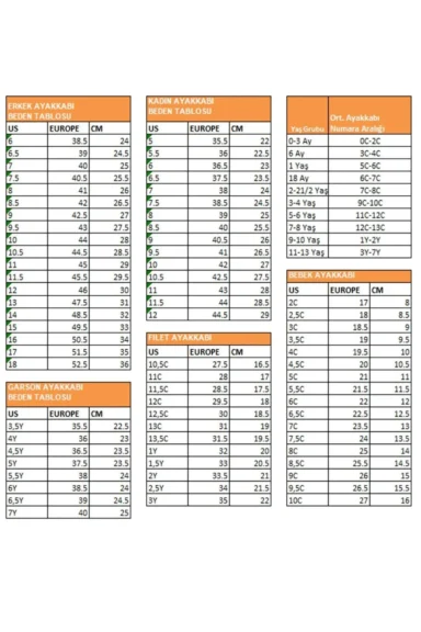 راهنمای انتخاب سایز