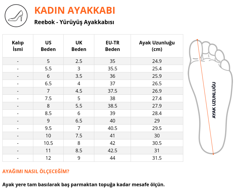 راهنمای انتخاب سایز
