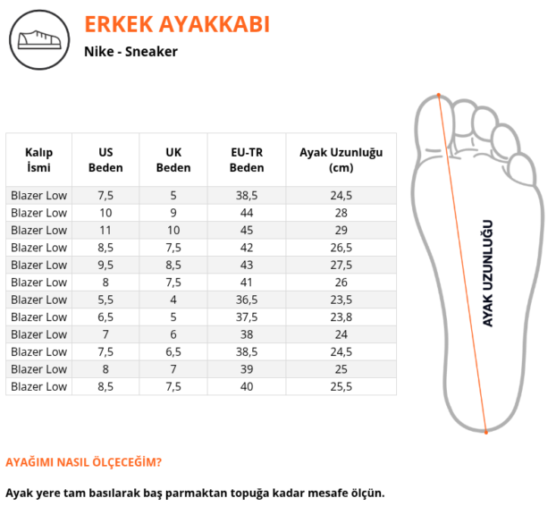 راهنمای انتخاب سایز