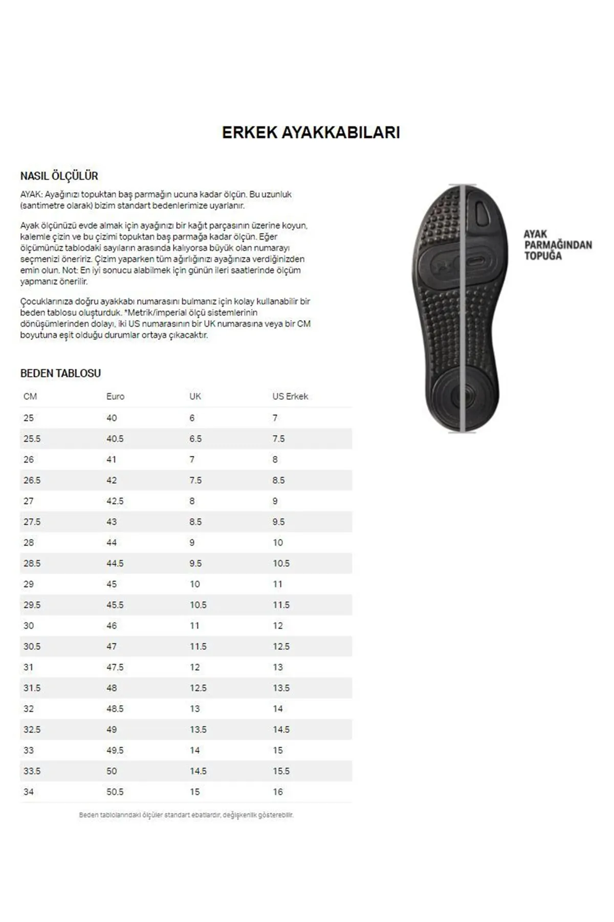 راهنمای انتخاب سایز