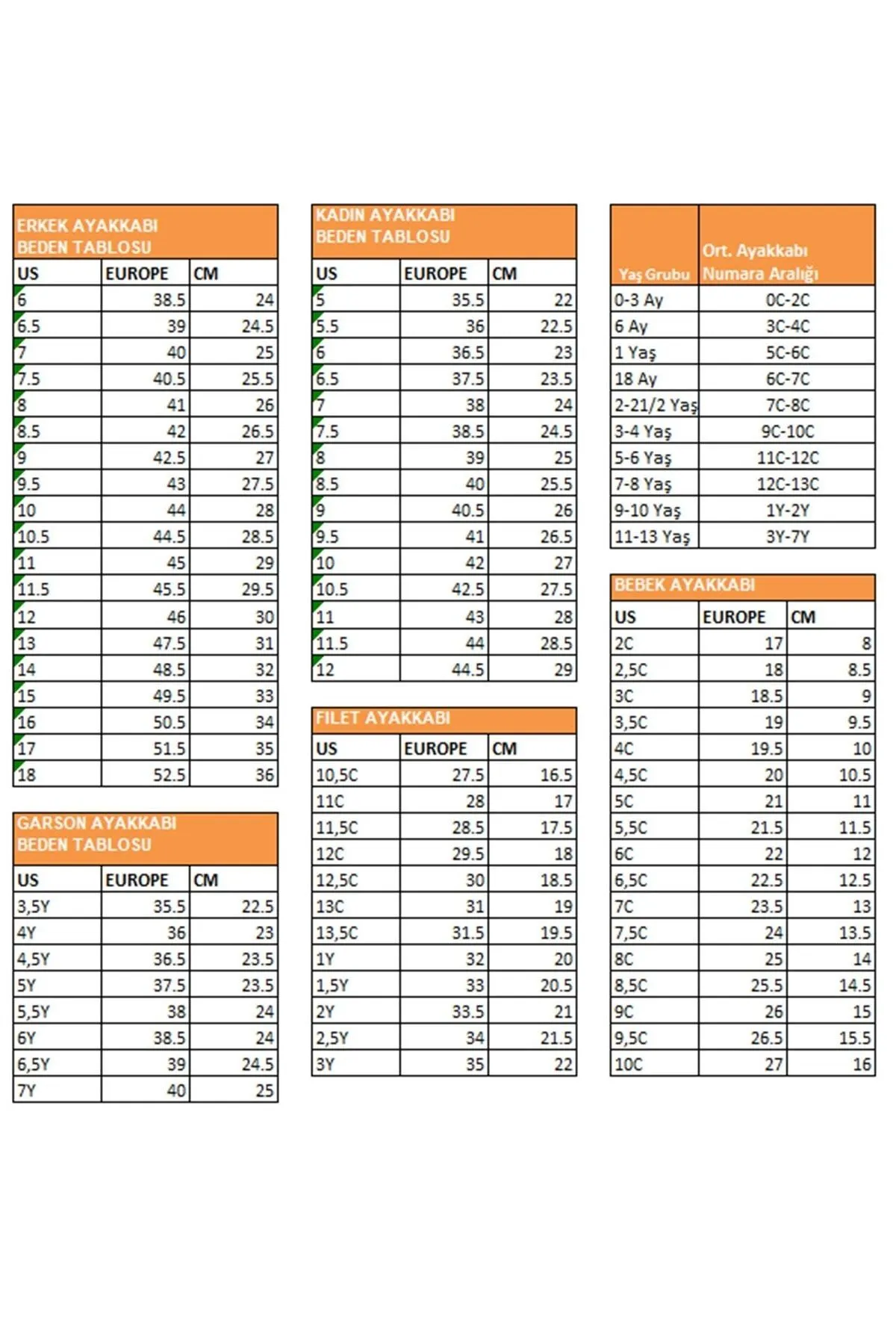 راهنمای انتخاب سایز