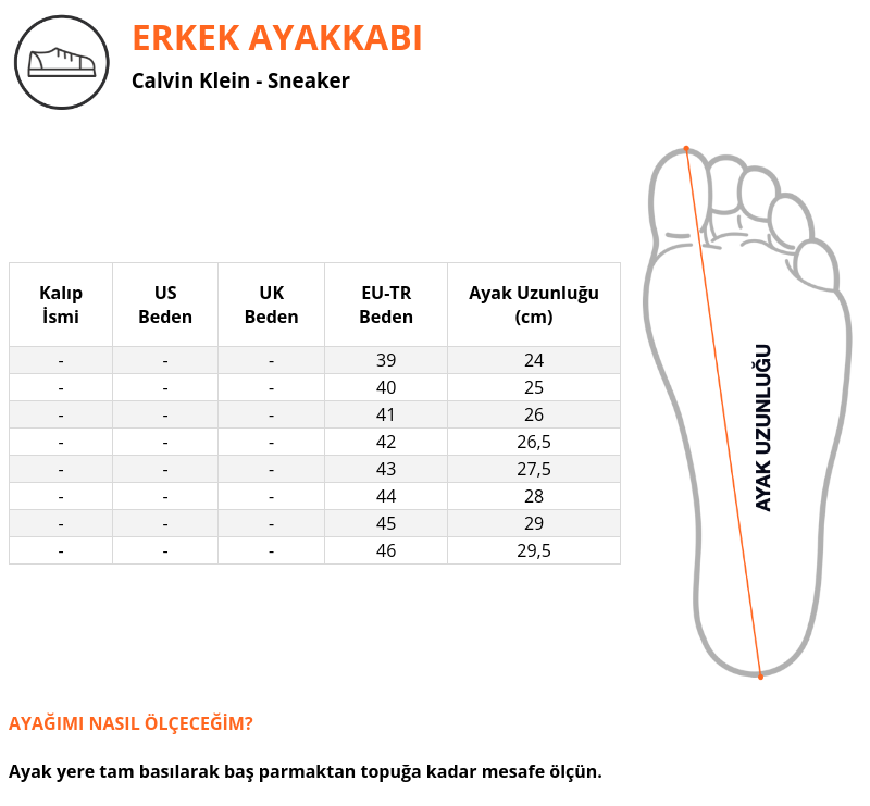 راهنمای انتخاب سایز
