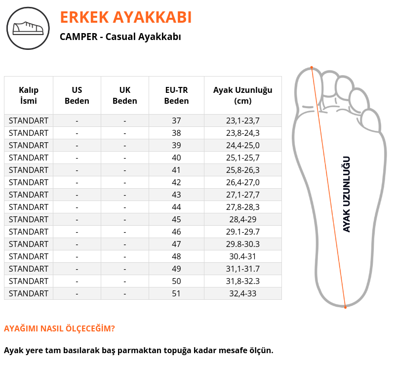 upderalb-17 راهنمای انتخاب سایز